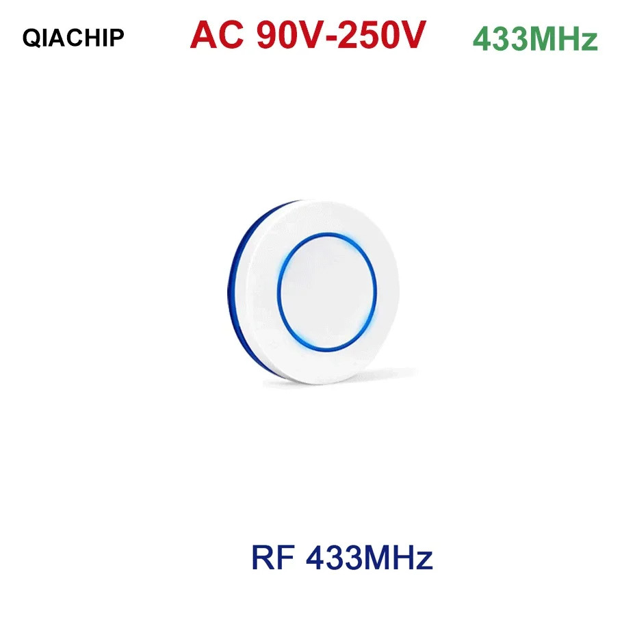 RF 433Mhz Light Switch round 10A Wireless Panel Mini Switch Remote Control Relay