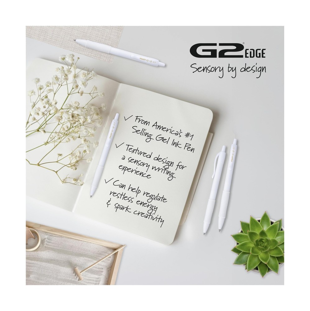 PILOT G2 Premium Gel Roller Pens, Edge White Pen, Sensory Writing E... Fast Ship