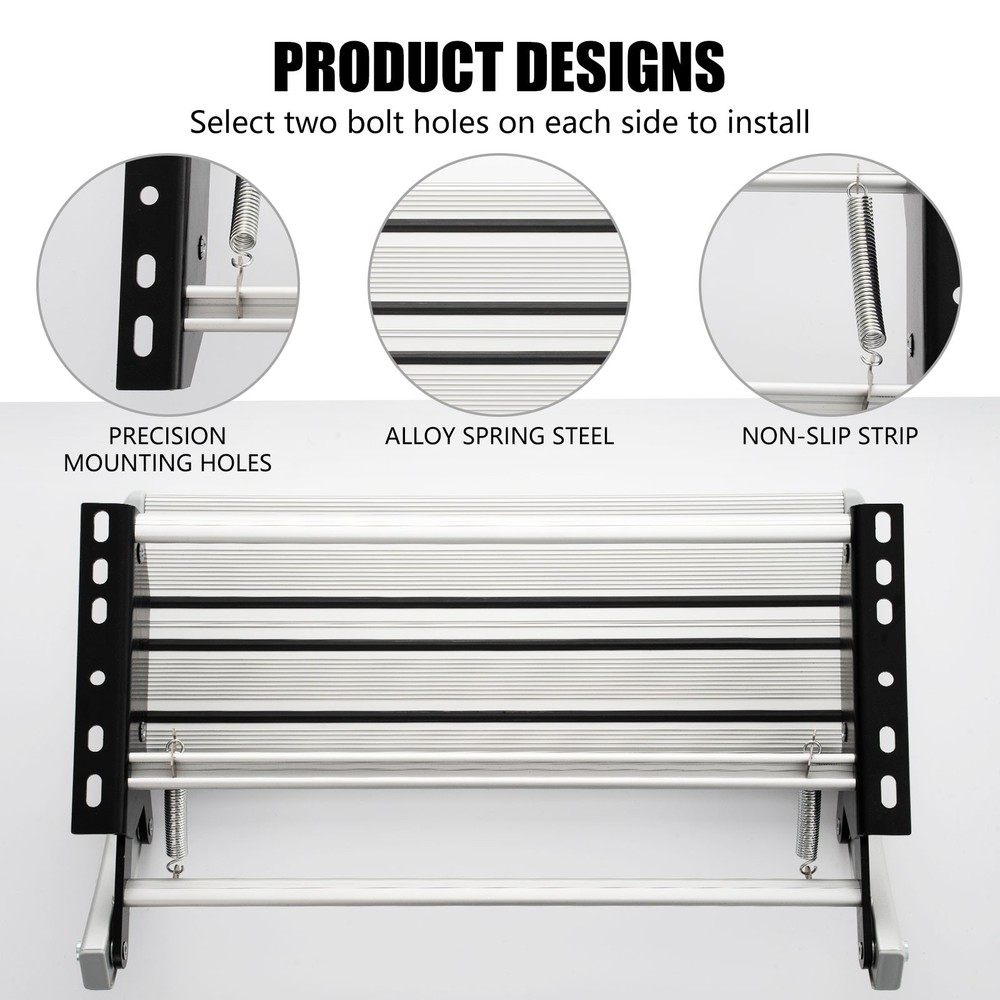 Aluminium Manual Pull Out Retractable Single Step RV Camper Platform Steps Stair
