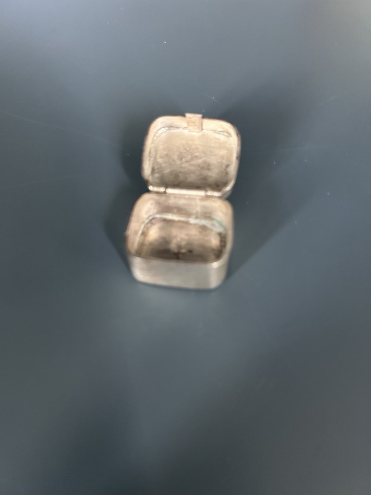 antique 800 silver pill box