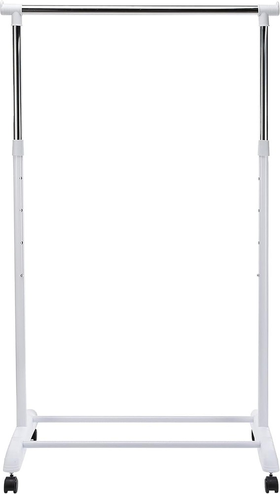 Chic Rolling Garment Rack with Adjustable Height - Ideal for Closet Organization