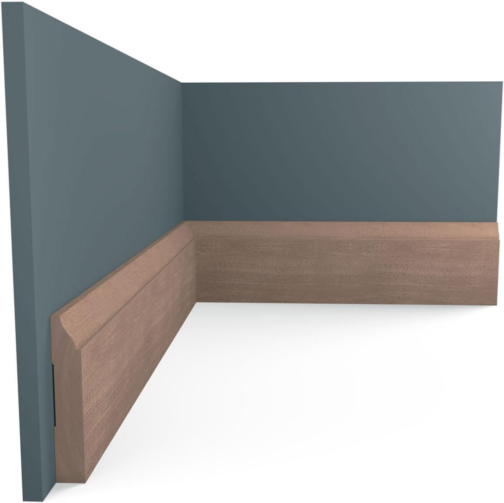 Solid Sapele Mahogany Ogee Baseboard Moulding - 96" Length