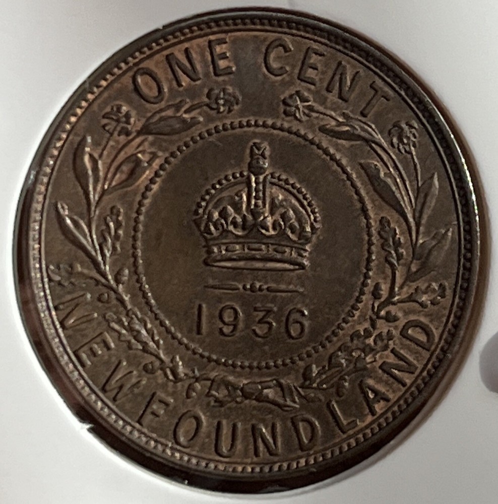 1936 UNC 1 Cent Newfoundland