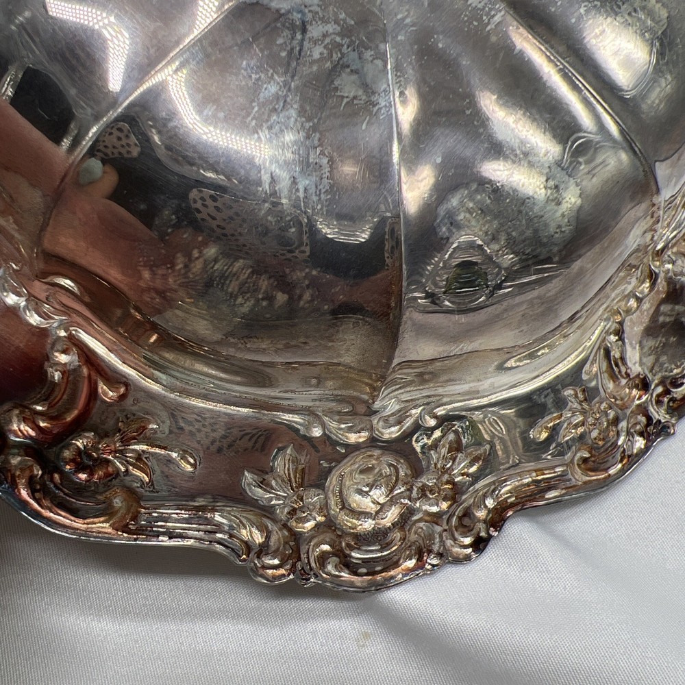 SILVER PLATED SERVING TRAY PLATE BOWL PLATTER SIZE 7.5” DIAMETER