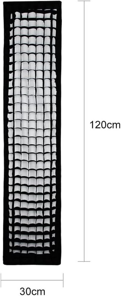 12"X 47" 30X120Cm Honeycomb Grid Rectangular Softbox for Photo Strobe Studio Fla