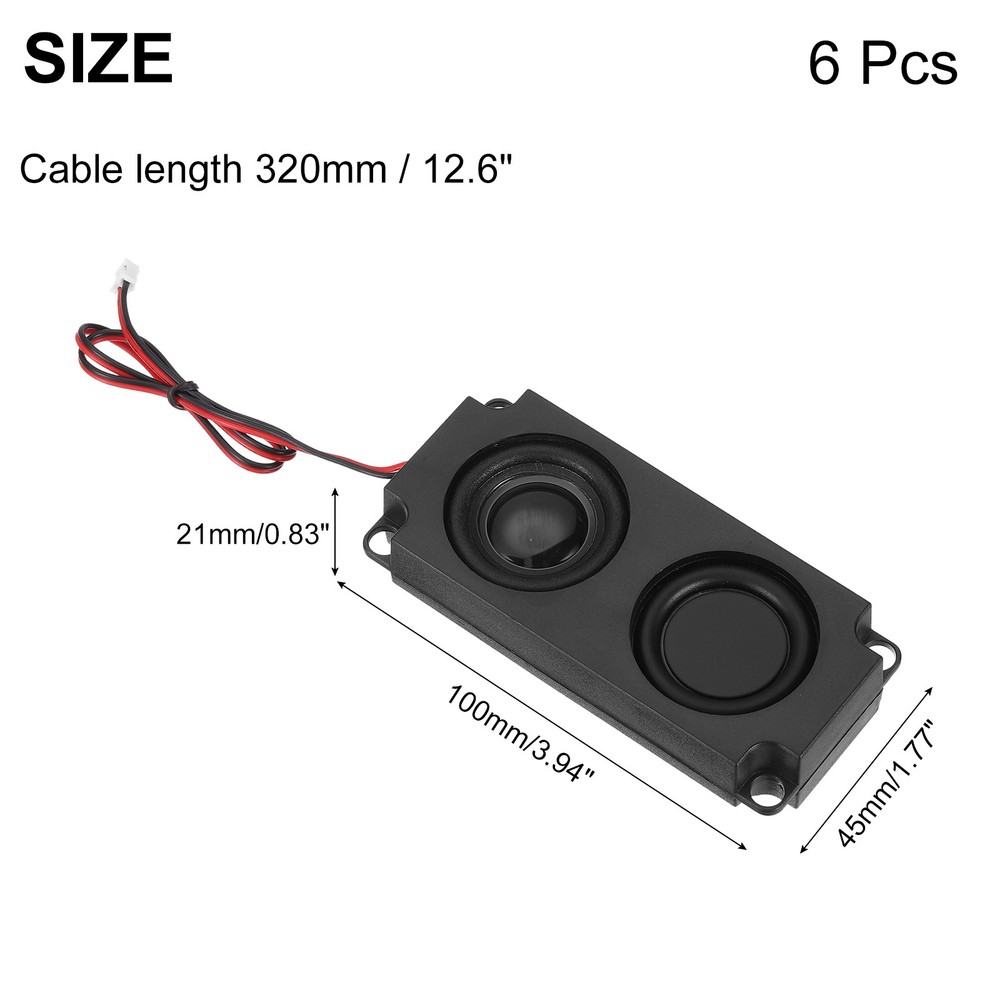 6 Pcs 5 Watt 8 Ohm Single Mini Speaker with Terminal Wire