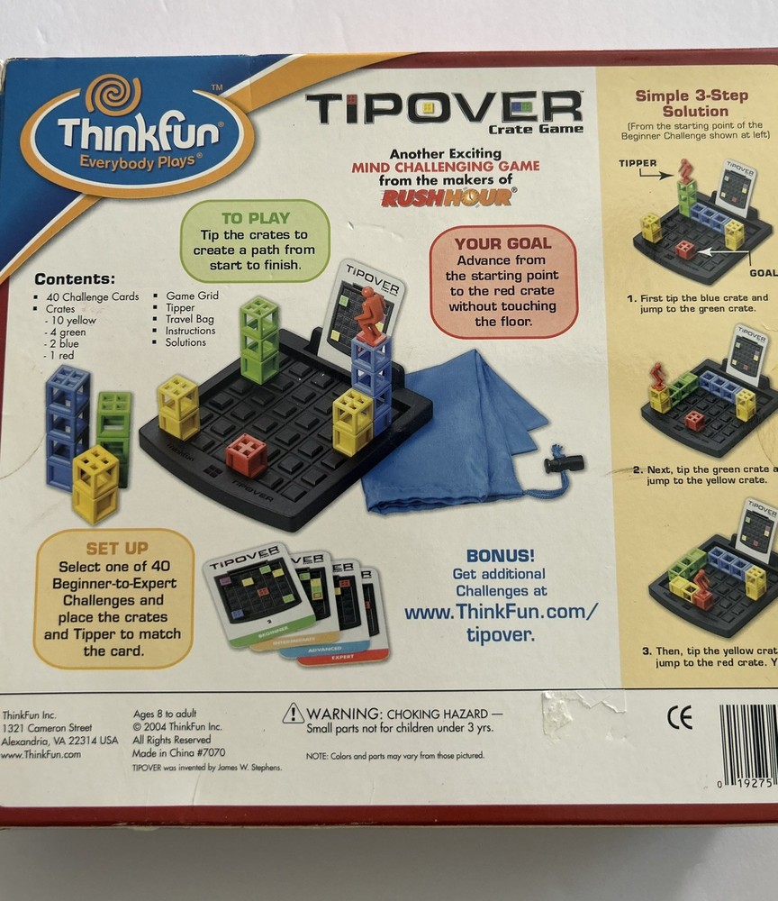 TIPOVER Crate Game ThinkFun Everyone Plays Sealed Toy Game
