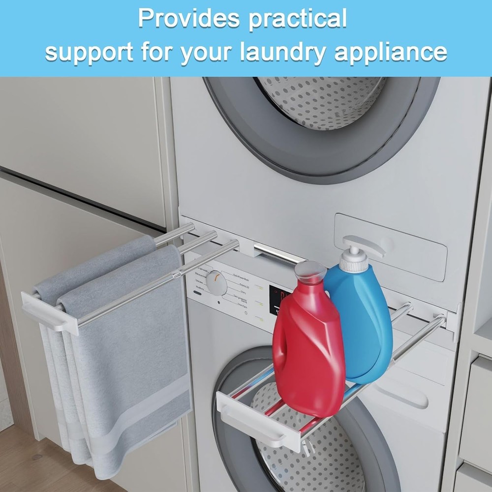 Stacking Kit for Washer Dryer - Pull-Out Rack - Universal 24-29" Fit