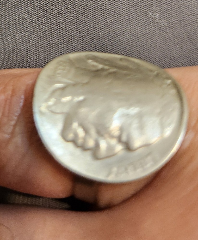 Homemade 1935 Buffalo Indian Ring