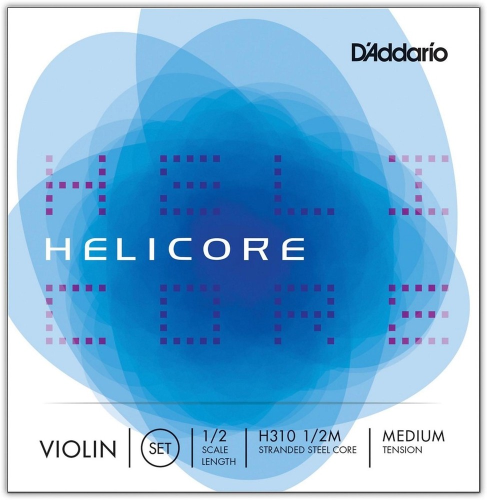 D'Addario Helicore Violin Medium Strings set 1/2 Size
