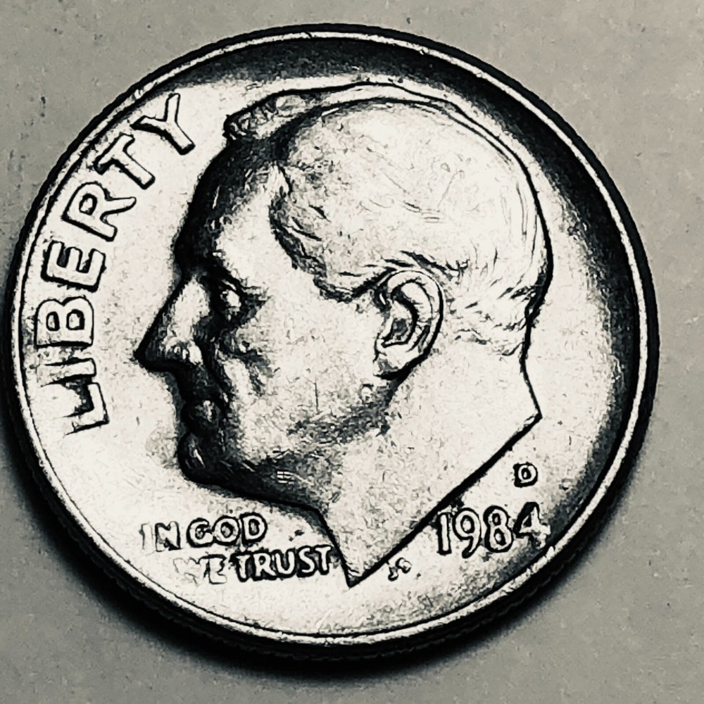 1984 D Roosevelt dime