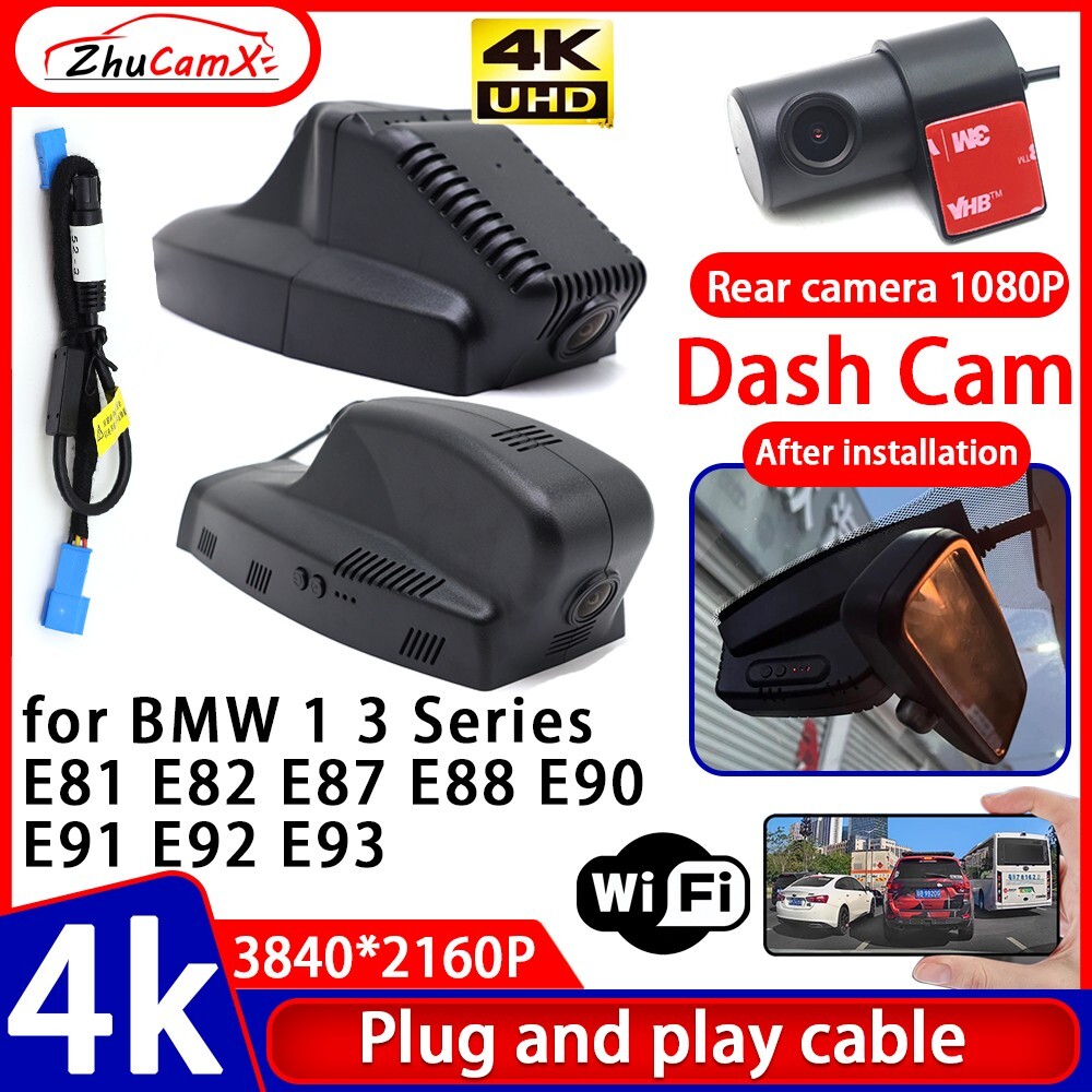 4K Wifi DVR Dash Cam Camera for BMW 1 3 Series E81 E82 E87 E88 E90 E91 E92 E93
