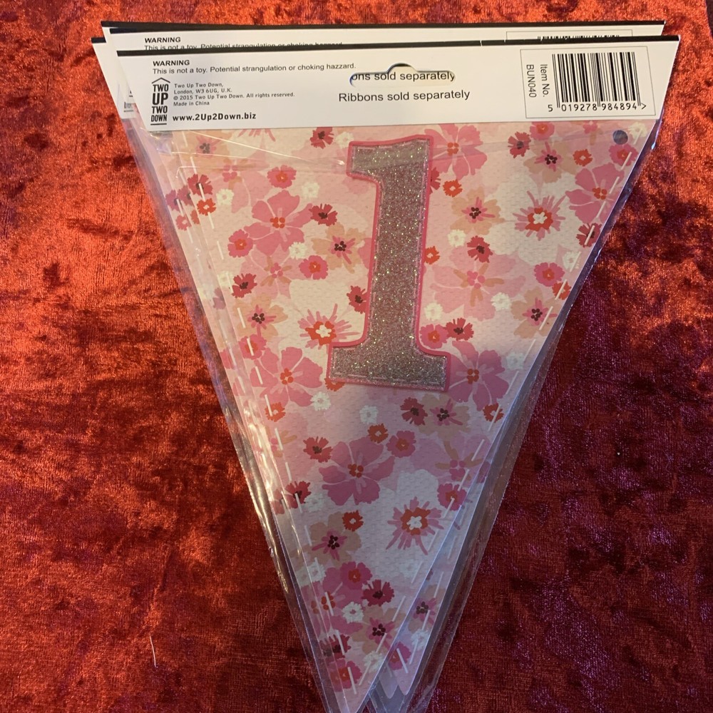 Make Any Message Or Name Personalised Bunting Pink Number 1