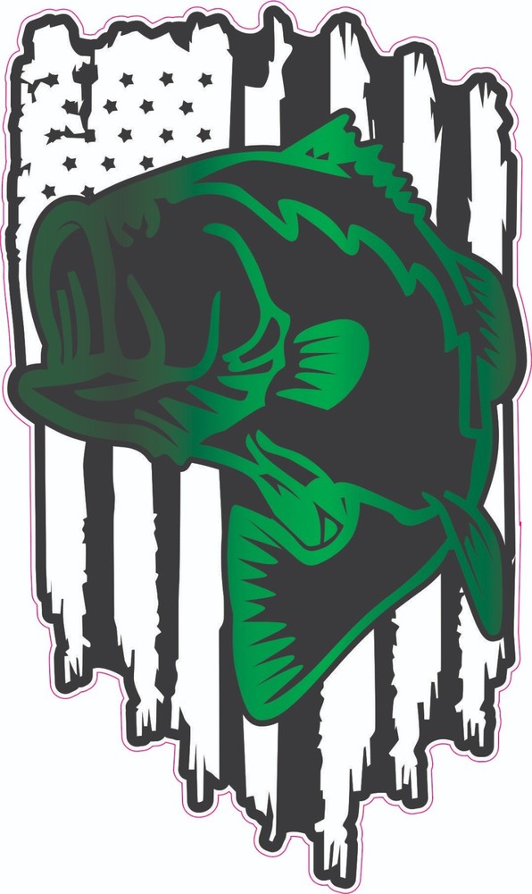 Fish on Flag Sticker