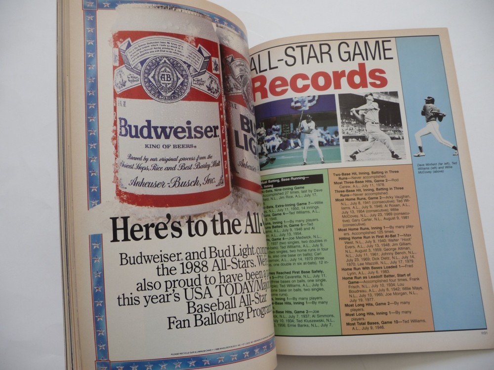 1988 MLB All Star Game Official Program