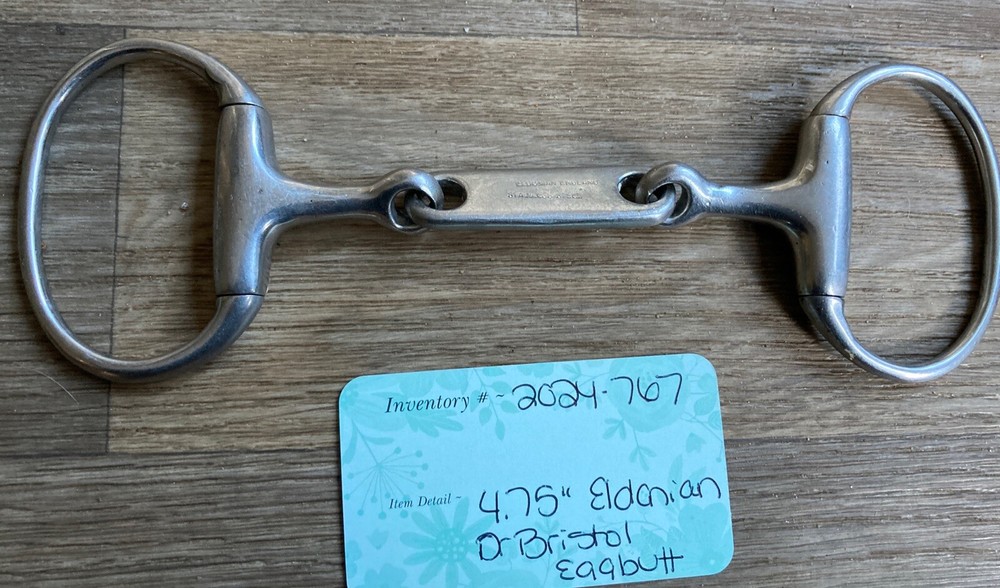 4.75” Eldonian England Dr Bristol Eggbutt Stainless Bit