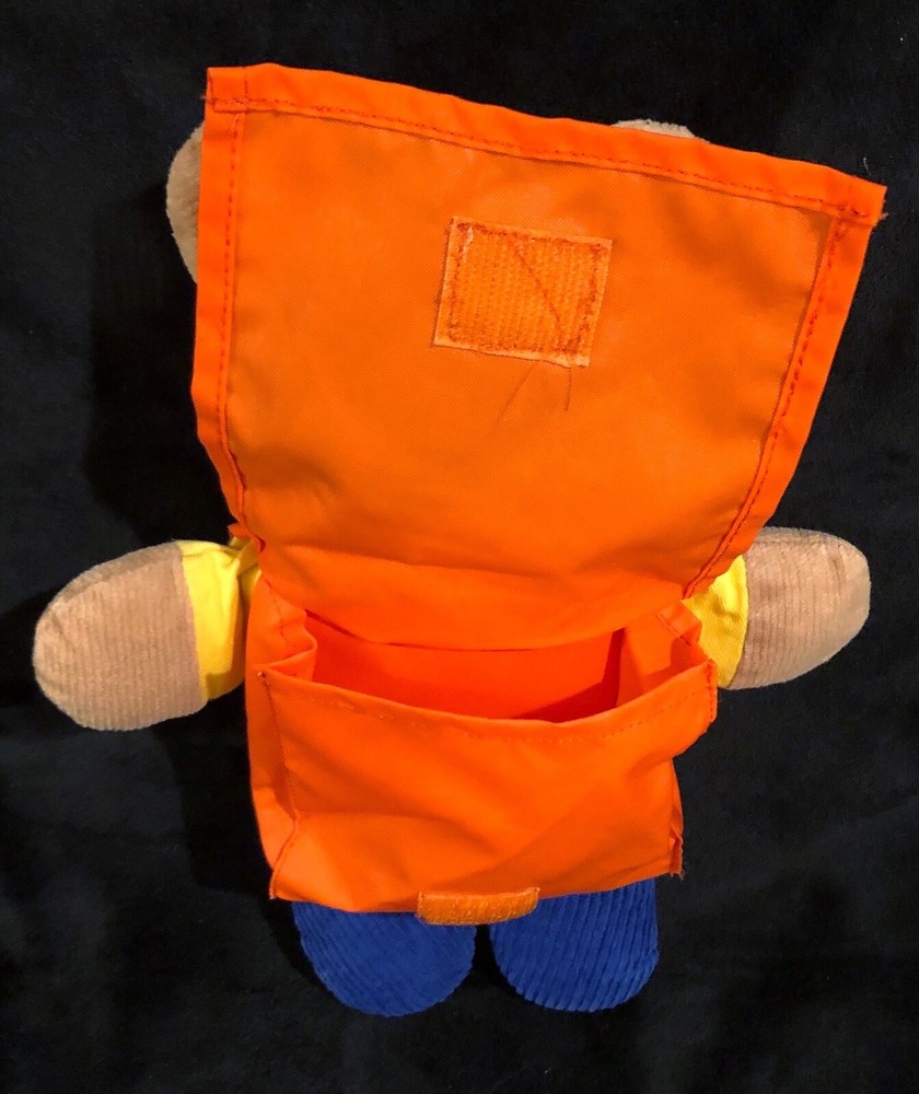 Johnson & and Johnson Backpack Bear Let’s Go Stuffed Plush Back Pack Vintage