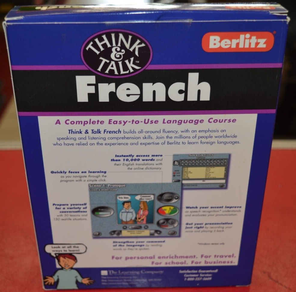 Berlitz Think & Talk French Version 2.0 (PC CD-ROM, 1997)