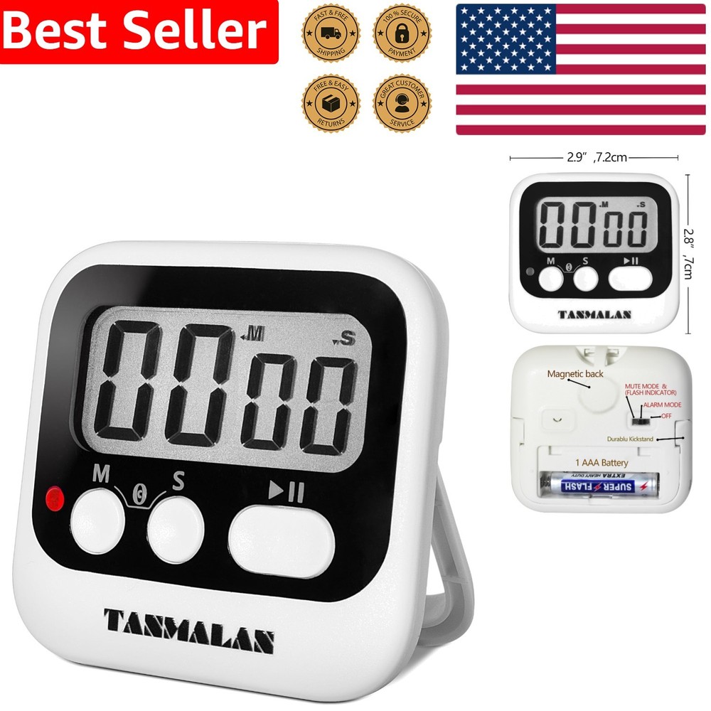 Versatile Digital Timer with Memory Function - Ideal for Cooking & Workouts