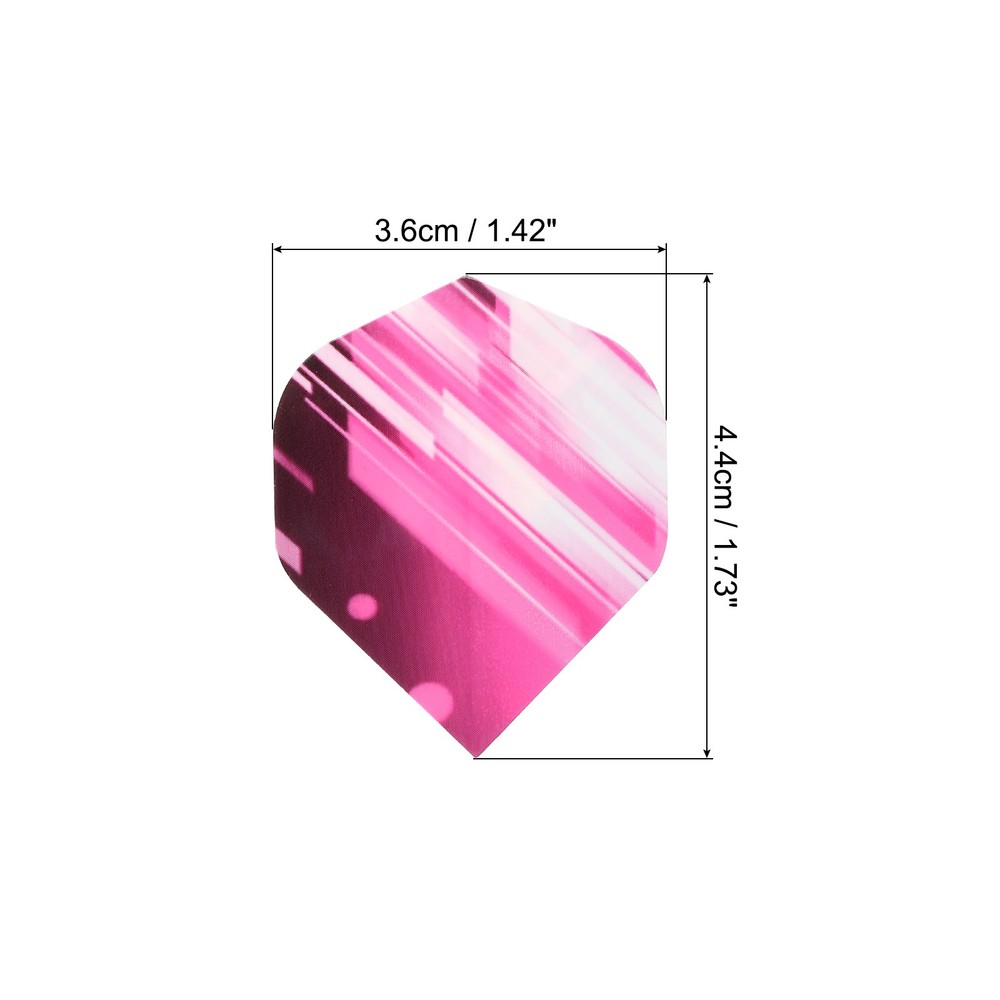 Standard Dart Flights, 15 Pack Flights Thick Striped Pattern, Pink