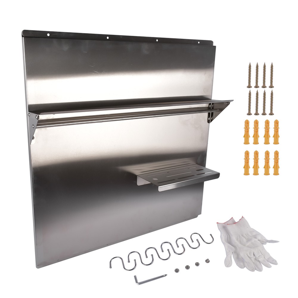 Range Backsplash with Shelf 29.5 x 29.5 Inch Range Hood Wall Shield