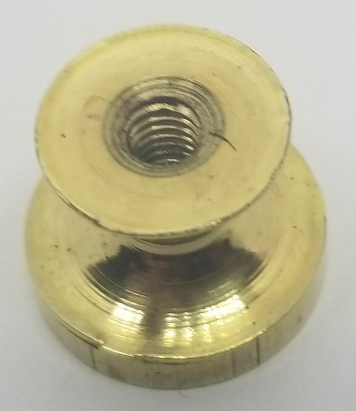7/8" Diameter Cast Brass KNOB Concentric Rings pull handle mid century modern