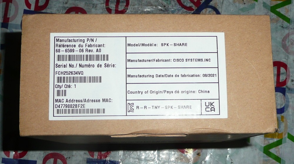 Cisco SPK-Share Webex Share Wireless Adapter 68-6599-06