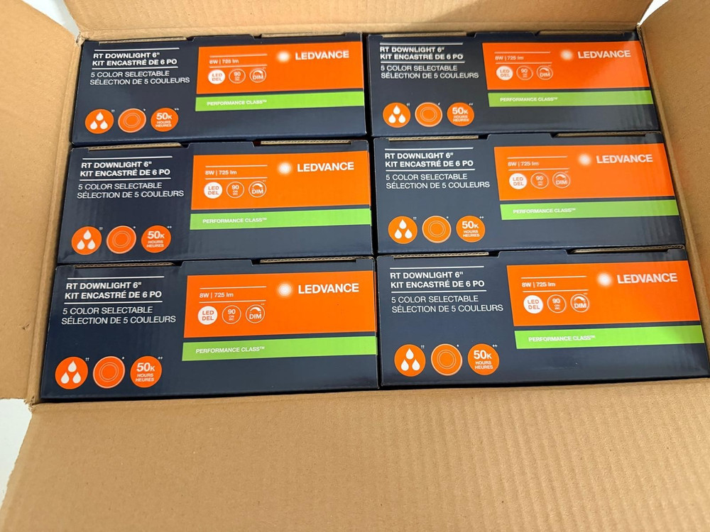 6X Sylvania Ledvance 6" Rt Downlight Kit 62868 Dimmable 5 Color Selectable