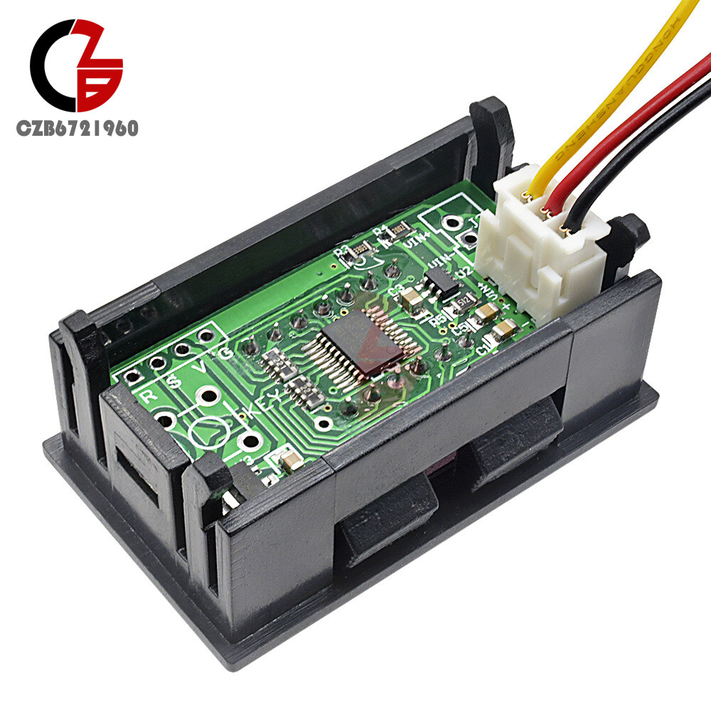 3-Wire 5 Digit 0.36" DC 0-33.000V Red LED Digital Voltmeter Voltage Meter Panel