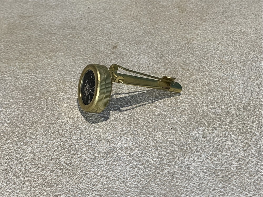 Vintage Brass Pin - Belt Compass Japan