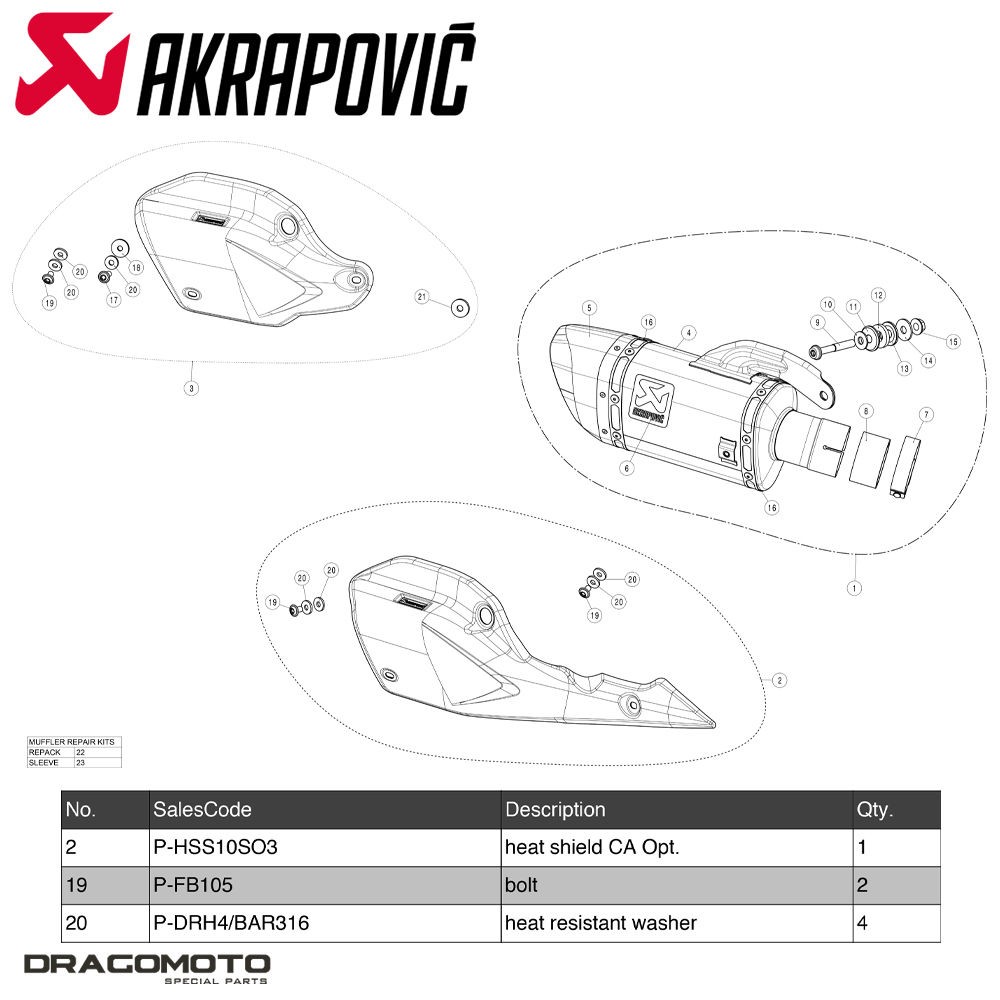 AKRAPOVIC Carbon Heat Shield P-HSS10SO3