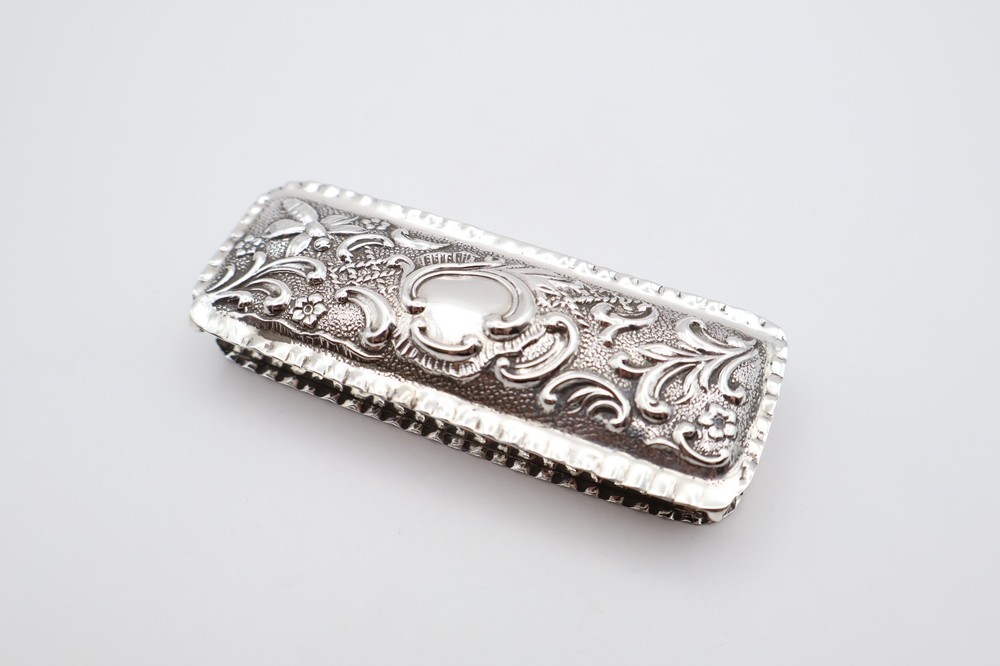 Antique Solid Silver Repousse Trinket Box Hallmarked Birmingham 1903