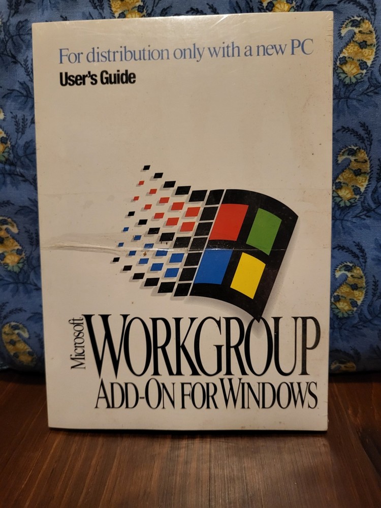 SEALED Microsoft Workgroup Add-On For Windows User's Guide COA RARE