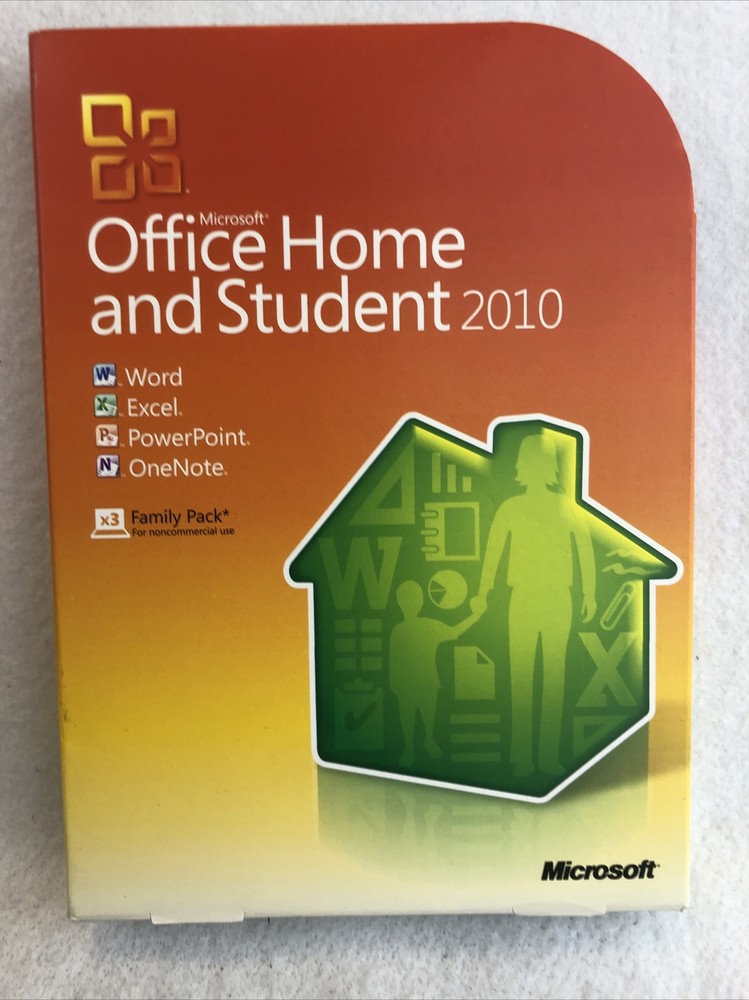 Microsoft Office Home and Student 2010 Full Retail For 3 Computers