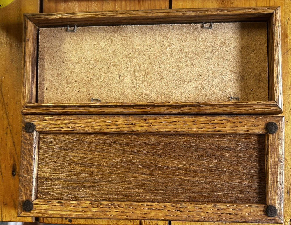 Reed Baxter Woodcrafts Oak Stitchery Accessories 9.5”x4” Rectangular Box