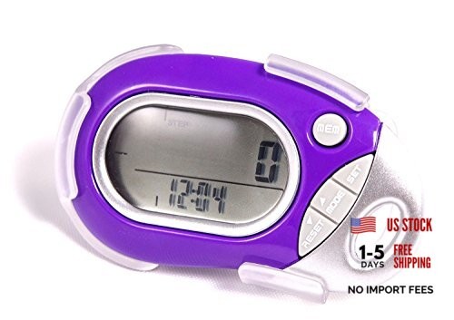 Pedusa PE-771 Tri-Axis Multi-Function Pocket Pedometer (Purple with