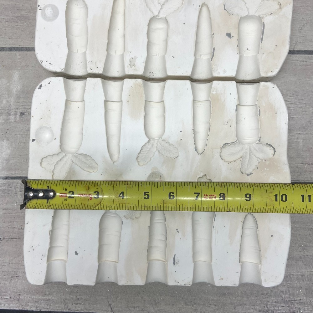 Vintage Clay Magic Ceramic Casting Mold Five Carrots #J1048
