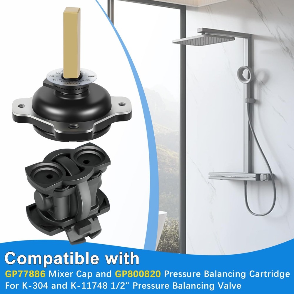 GP77886 Mixer Cap and GP800820 Pressure Balancing Unit Assembly, Compatible w...