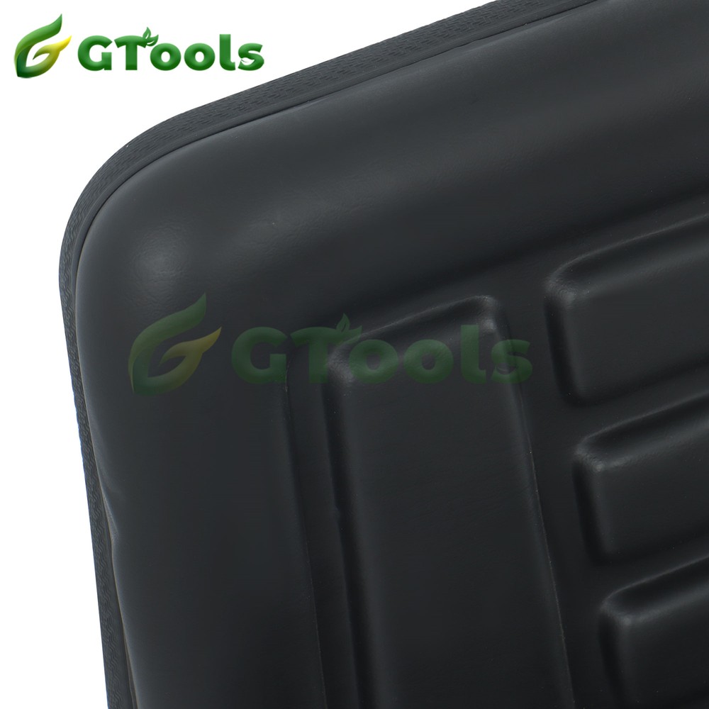 Universal Compact High Back Mower Seat Black Seat with Mounting Bolt Patterns