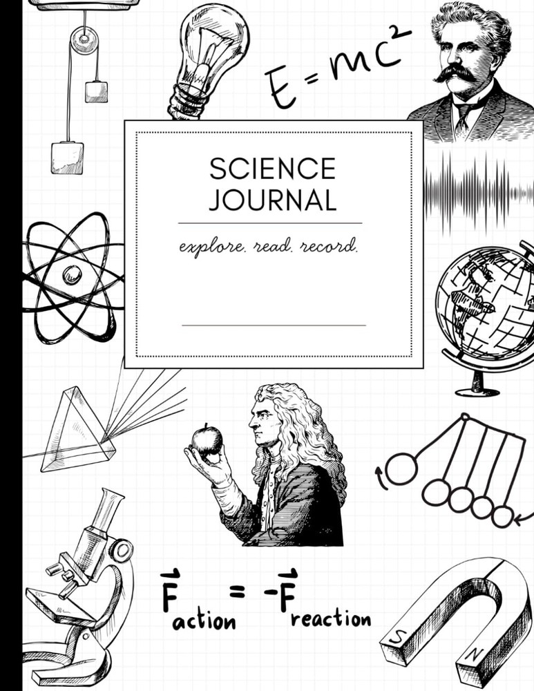 Science Journal: Physicists: Two-thirds blank, one-third lined notebook for scie