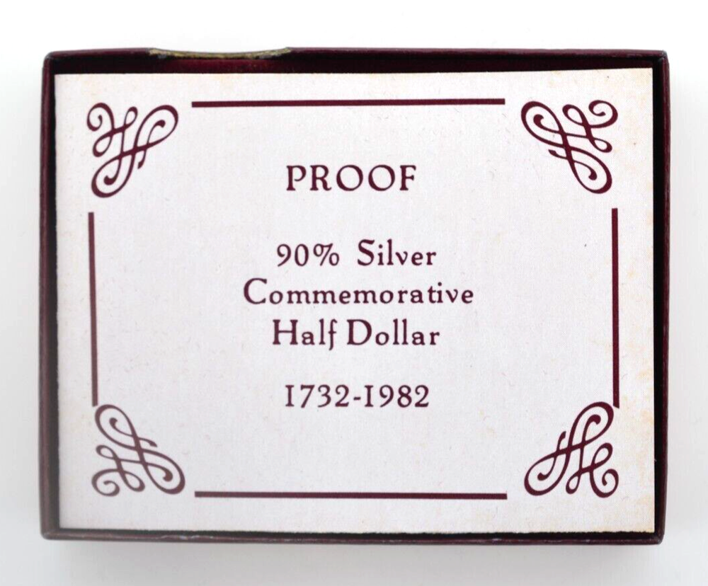 1982-S George Washington Proof Silver Commemorative Half Dollar With Box