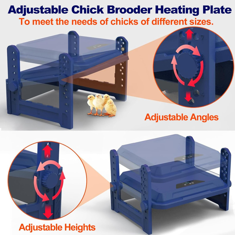 Chick Brooder Heating Plate with Adjustable Temperature, 10"X10" Chicken Brooder