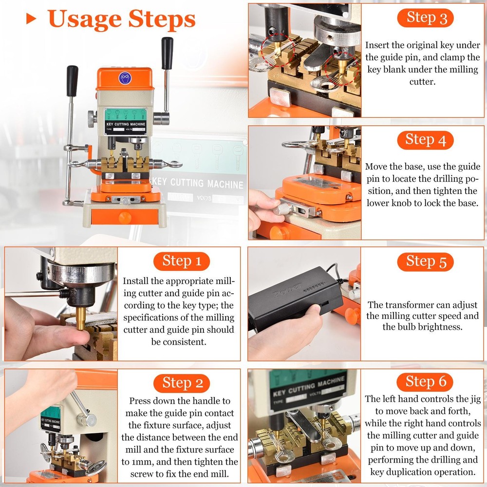 Key Cutting duplicating Machine Cutter Car Key Copier Locksmith Tools
