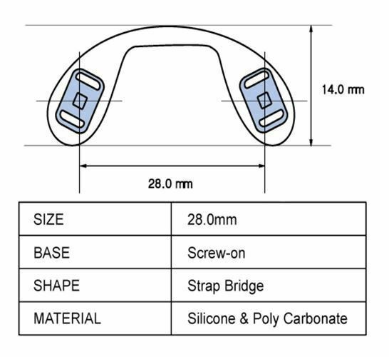 Screw-On Silicone Saddle Strap Medium 6 Pieces #NP680