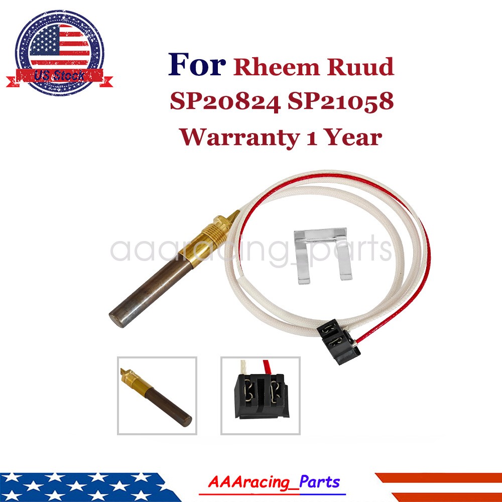 New Thermopile Sensor SP20824 27.5" 750mV Water Heater Repair For Rheem Ruud