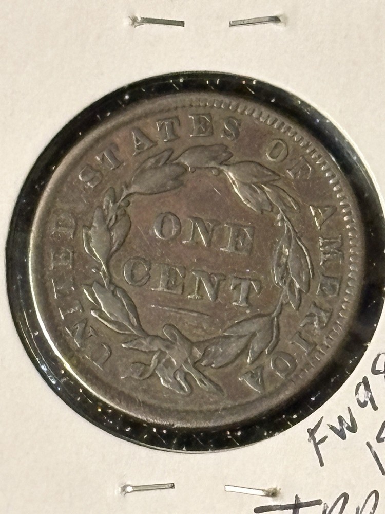 1838 Coronet Head Cent VF+ *Details*