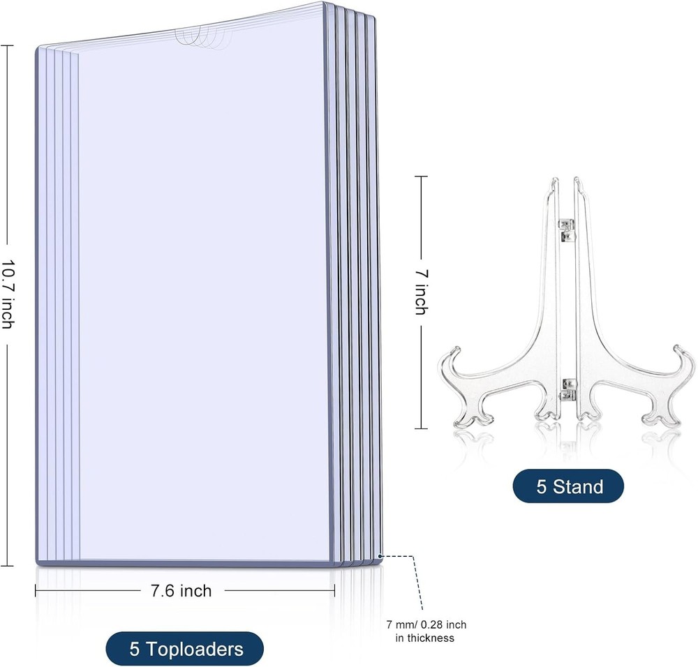 Zonon 5 Set Comic Book Display Case Set, Include Sleeves and clear