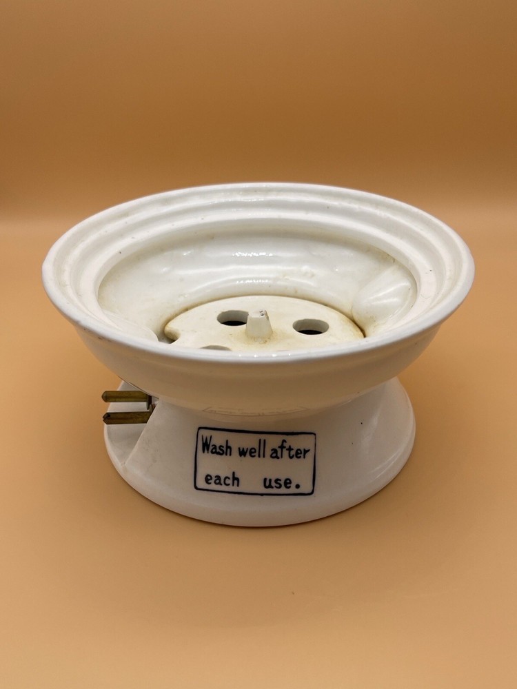 White Vintage Egg Cooker-4 Egg Holder