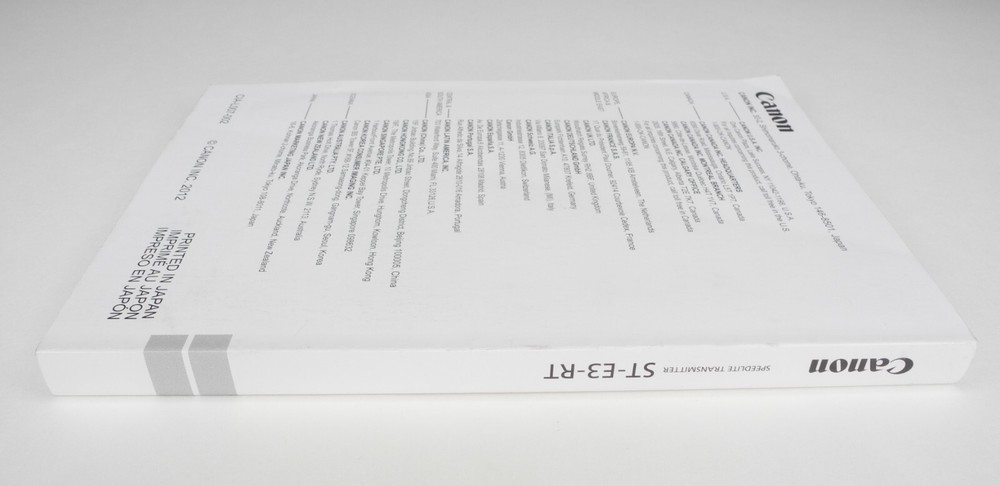 Canon Speedlite Transmitter ST-E3-RT Genuine Instruction Manual / User Guide