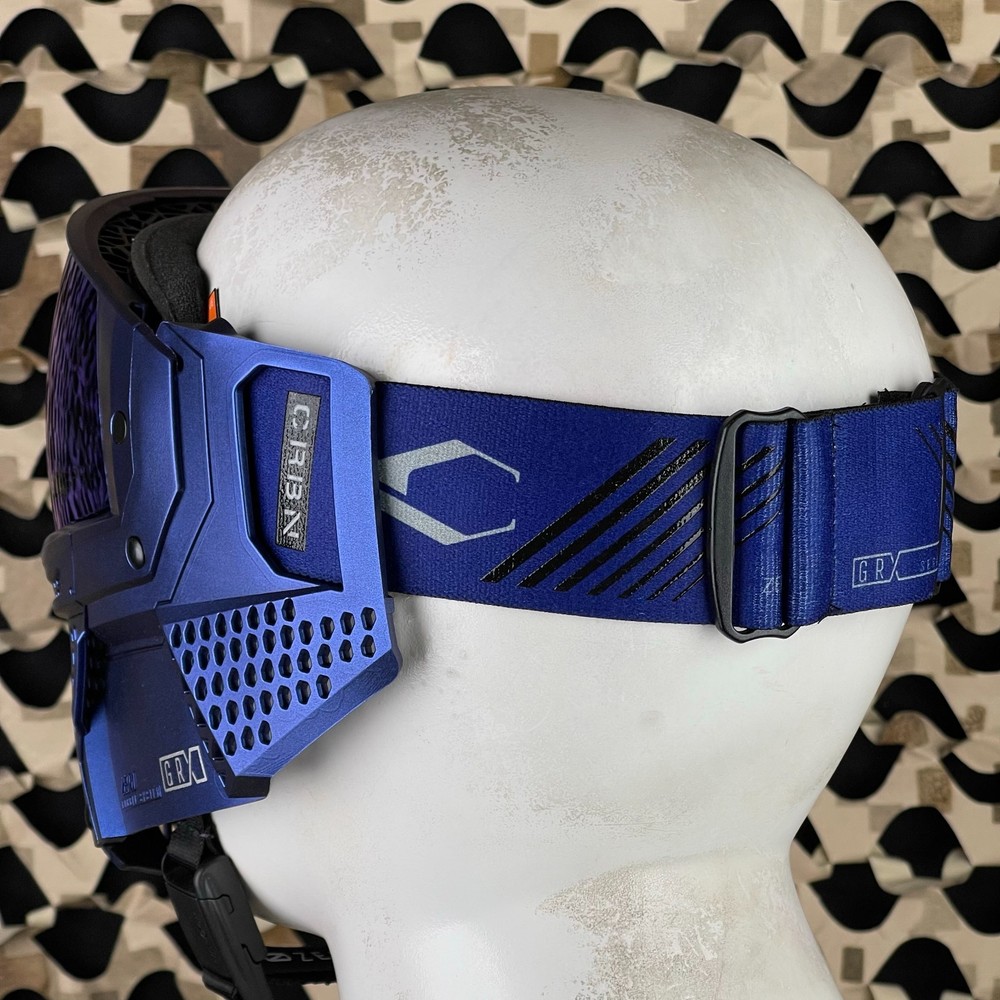 NEW Carbon CRBN Zero GRX Paintball Mask (More Coverage) - Elmt Cobalt